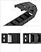QWORK Cable Drag Chain, Black Cable Wire Carrier Drag Chain Plastic CNC Machine Tool 15mm x 30mm