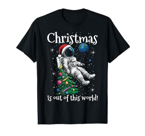 Funny Christmas Space Astronaut Holiday T-Shirt