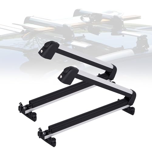 Ski and Snowboard Roof Racks, Ski Roof Racks with Anti-Theft Lock Racks Carrier...