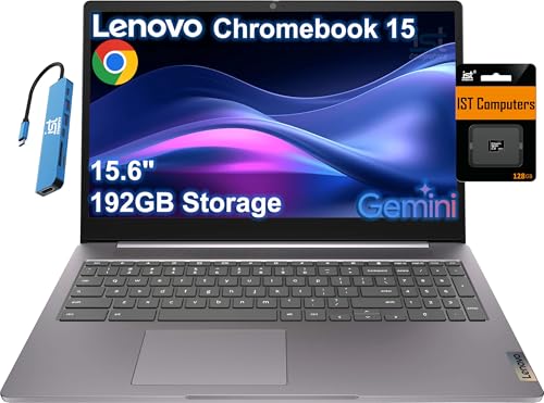 Image of Lenovo Chromebook 15 IdeaPad 3i (15.6 inch FHD, 4GB RAM, 64GB eMMC + 128GB SD Card, Intel Celeron N4500) for Home, Students & Everyday Use, 10-Hour Long Battery Life, HD Webcam, IST HUB, Wi-Fi, Chrome OS