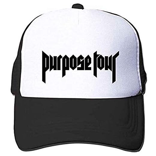 YVES Custom Justin Bieber Purpose Tour Classical Logo Trucker Hat Orange Sun Hat Svart