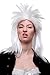 Produktbild WIG ME UP - LM3057-P68 Rocker Perücke weiß Rock me Amadeus Vokuhila, 80er