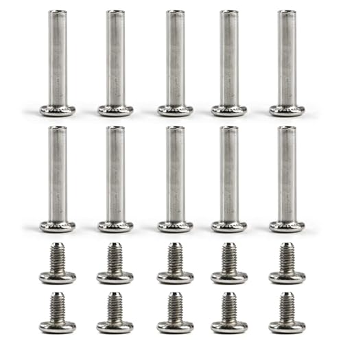 Zoofen 10 pcs Inline Skate Replacement Bearings Skating Screws OD 6mm Roller Blades Replacement Skate Wheel Axles（30mm） - Thumbnail 7