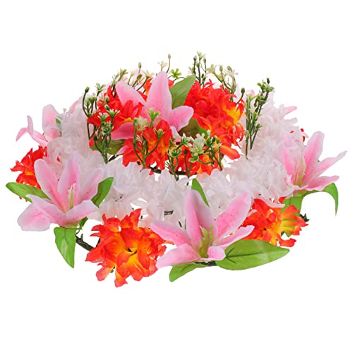 OSOLADY Ghirlanda Funebre Artificiale Realistica Per Cimitero Di Fiori Per Cerimonie e Commemorazioni Facile Manutenzione e Duratura