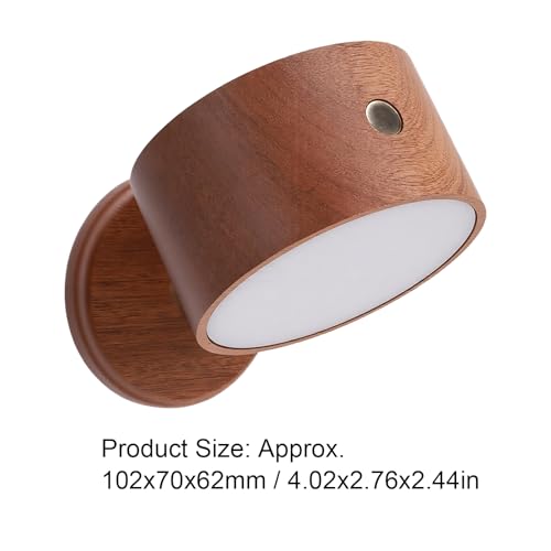 Lámpara de pared recargable de madera sólida FTVOGUE miniatura 7