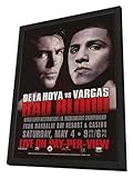ArtFuzz Oscar De La Hoya vs. Fernando Vargas 11 x 17 Boxing Promo Poster - Style A - in Deluxe Black Aluminum Poster Changeable Frame