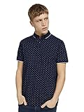 TOM TAILOR Denim Herren Piqué Poloshirt mit Print 1024053, 26080 - Navy Regular Dot Print, XL