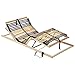vidaXL Sommier à Lattes Electrique avec 42 Lattes 7 Zones Base de Lit Cadre de Lit à Lattes Chambre à Coucher Maison Intérieur 80x200 cm