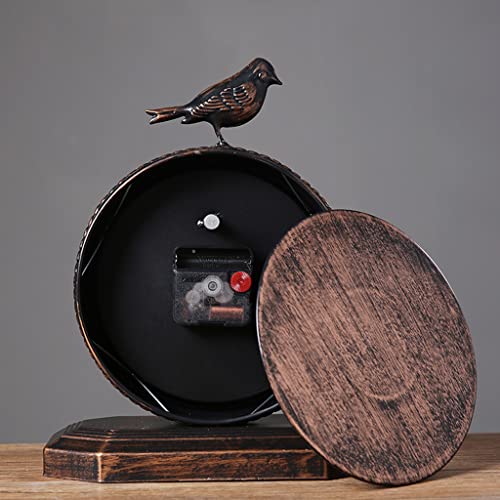 YUHUAWF Relógio de mesa retrô relógios de mesa ornamentos vintage criativos relógios de mesa para sa