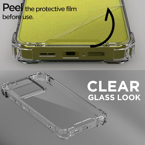 Image of Pikkme Back Cover for Motorola Moto G86 Power 5G PC + TPU Clear Transparent Raised Edges Shockproof Protective Phone Bumper Case(Transparent)