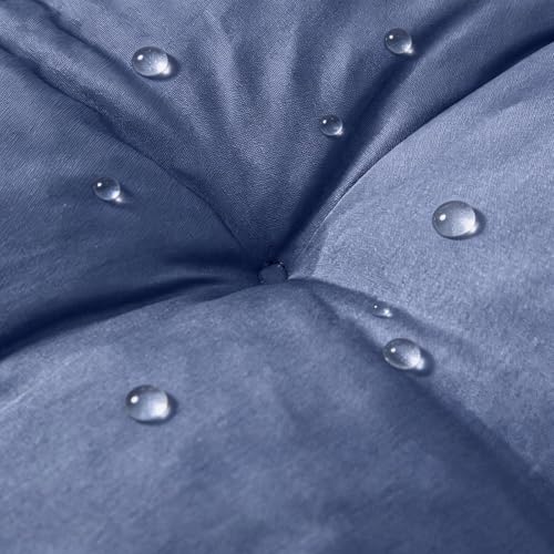 Cojín para tumbona de 190 x 54 cm con parte inferior antideslizante azul 5