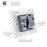 Trendi Switch Screwless Artistic Modern Glossy Tactile 230V Switched 13 A Single Fused Spur Connection Unit w/Flex Outlet Chrome Rocker in Ice White - ART-FSWH - Image 4