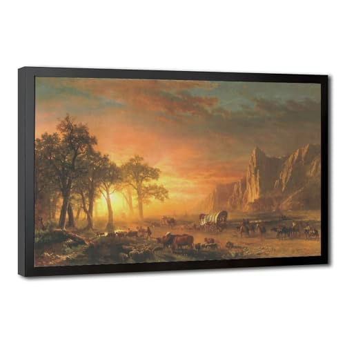 Albert Bierstadt impressions sur toile émigrants cadre 50x76