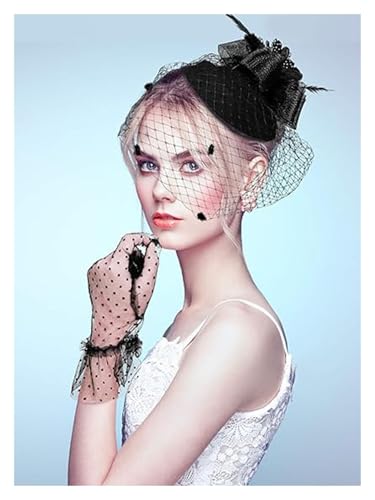 Fascinator vintage noir pour cocktail et look invité de mariage - 3