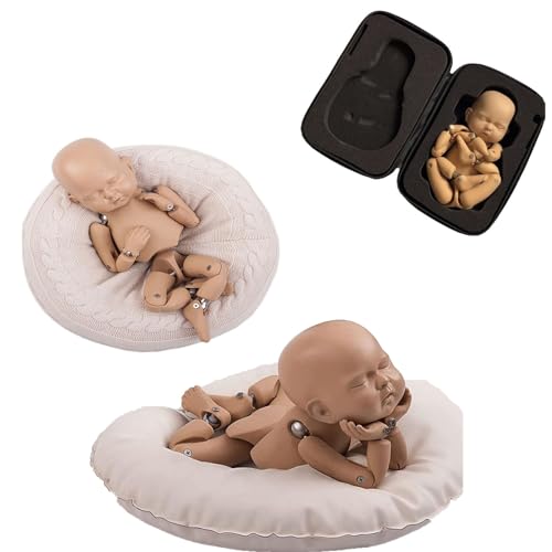 Muñeco bebe realista articulado 50 cm silicona miniatura 1