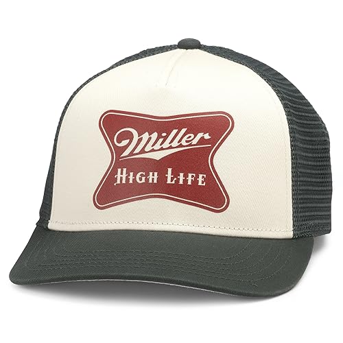 Image of AMERICAN NEEDLE Miller High Life Beer Patch Unisex Adjustable Snapback Baseball Hat