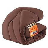 シンサレート 掛け布団 掛けふとん シングル ふとん 羽毛より暖かい 増量タイプ あったか 洗える かけふとん 軽量 通気 かけ布団 ほこりが出にくい 防ダニ 抗菌防臭 アレルギー対策 身体にやさしくフィット 150x210cm ブラウン