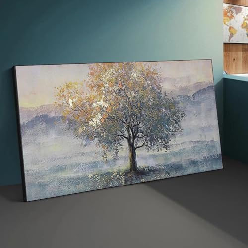 Peinture sur toile arbre doré symbole de prospérité pour votre intérieur