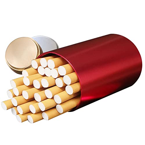 Étui à cigarettes portable, boîte de rangement en métal en alliage d'aluminium boîte à cigarettes étanche boîte à cigarettes vintage peut contenir 30 cigarettes Cover