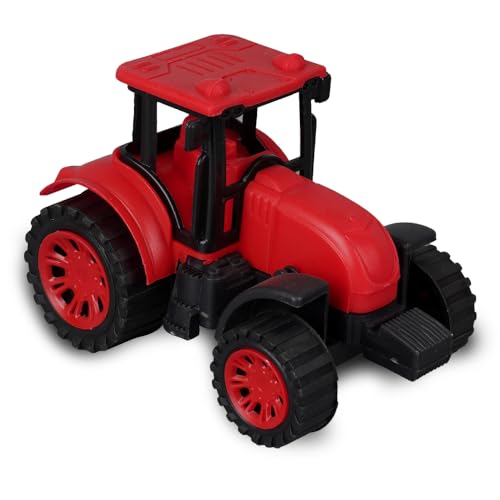 Image of Asian Portable Plastic Pull Back Swaraj Tractor Toy for Kids Pack of 1 (Multicolor)