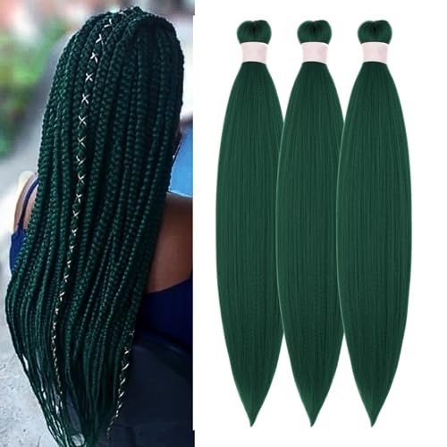 Emerald Green Braiding Hair Pre Stretched Box...
