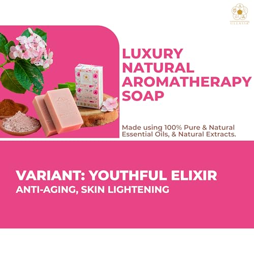 Image of Aromatherapy Anti-Aging & Skin Brightening Soap | Geranium, Manjistha & Liquorice | Paraben & SLS Free Luxury Ayurvedic Natural Bar, Grade 1 BIS | Face & Body (Pack of 1)