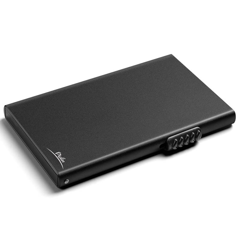 Pop Up Wallet, Slim Minimalist Credit Card Holder For Men And Women, Card Holder for 7 Cards, RFID Protection Ultra Slim Metal Wallet (Aluminum, black)4