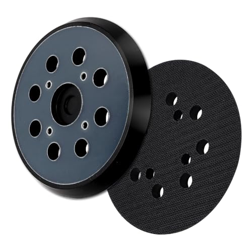 Aoyswuz 2 Discos de Lijado de 8 Agujeros, Lijadora Excéntrica, Disco de Apoyo para Discos Abrasivos, Discos de Apoyo para Trabajos de Pulido de Alta Velocidad
