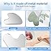 BEAUTYFACTOR Stainless Steel Gua Sha Facial Tools Guasha for Face Metal Gua Sha Tighten Skin Massage,Guasha Beauty Tool Manual Massage Sticks for Jawline Sculpting,Puffiness Reducing and Body Massager