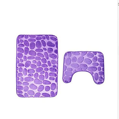 ele ELEOPTION 2 Stück rutschfeste Ständer Badematten Set atmungsaktivem Memory-Schaum Bad-Teppiche angenehm weiches…