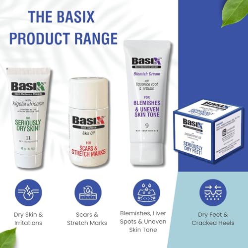 Basix Skin Defence Cream Foot Food Foot Repair and Restoration Balm for Dry Feet and Cracked Heels with 5% Urea and Peppermint Oil Soothes, Repairs, Stimulates and Invigorates Tired Feet - Image 6