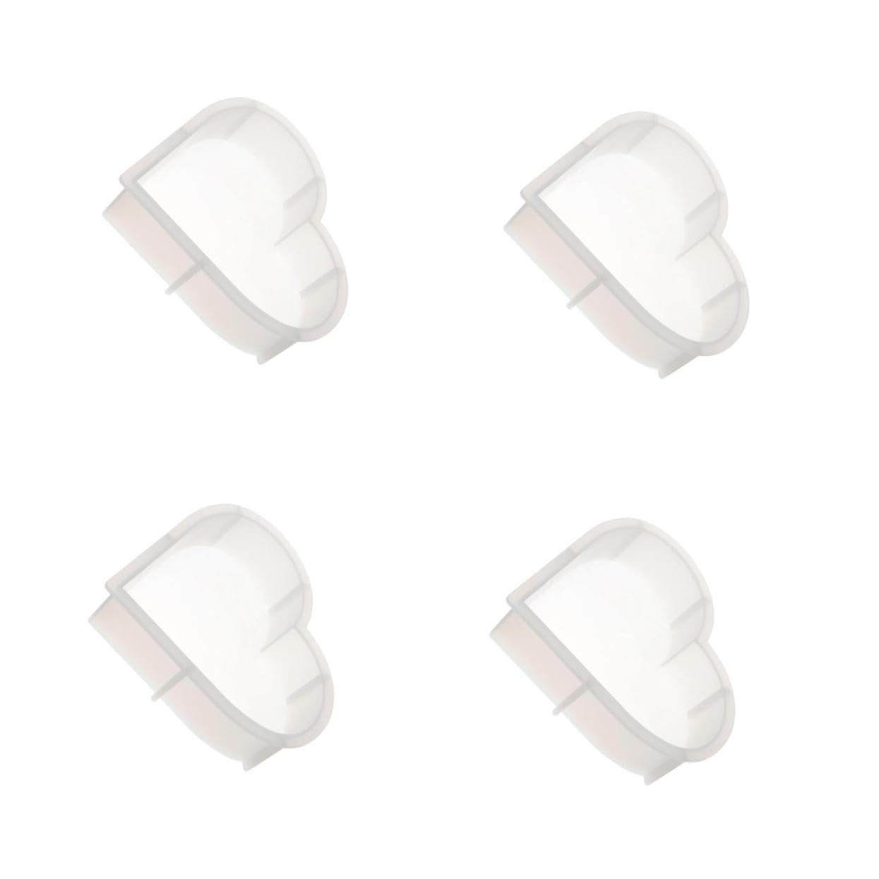 jojofuny 4 Pièces Moule Silicone Forme de Cœur pour Moule de de Fleurs et Support de DIY Matériau et Flexible Démoulage Facile et Réutilisable