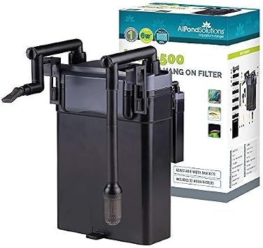 allpondsolutions HOB-500 Aquarium External Fish Tank Water Filter for Coldwater, Tropical or Marine Aquariums, for Tanks Up to 250 Litres   Includes Filter Foams, hose and Spray Bar - Full Kit.