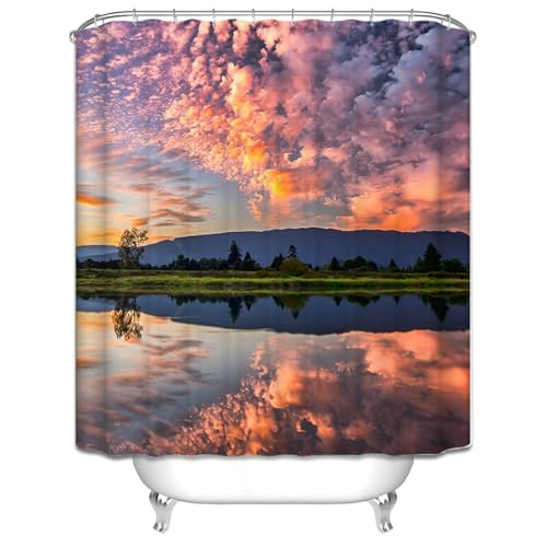 Rideau de douche 120x180 imperméable en polyester multicolore lavable