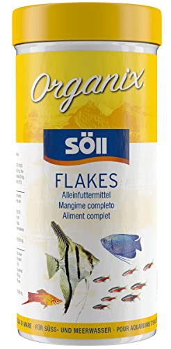 Söll 16137 Organix Flakes 490 ml - Hauptfutterflocken für Zierfische reich an Proteinen, Vitaminen und Spurenelementen für natürliche nährstoffreiche Ernährung von Goldfischen, Guppys & Co Cover