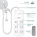 Philips 6 Outlet Smart Surge Protector, 4 Ft Braided Cord, Individual Control, 1080 Joule, Compatible with Alexa, Google Home, Bluetooth Set Up, No Hub Required, ETL Listed, White, SPP9034WB/37