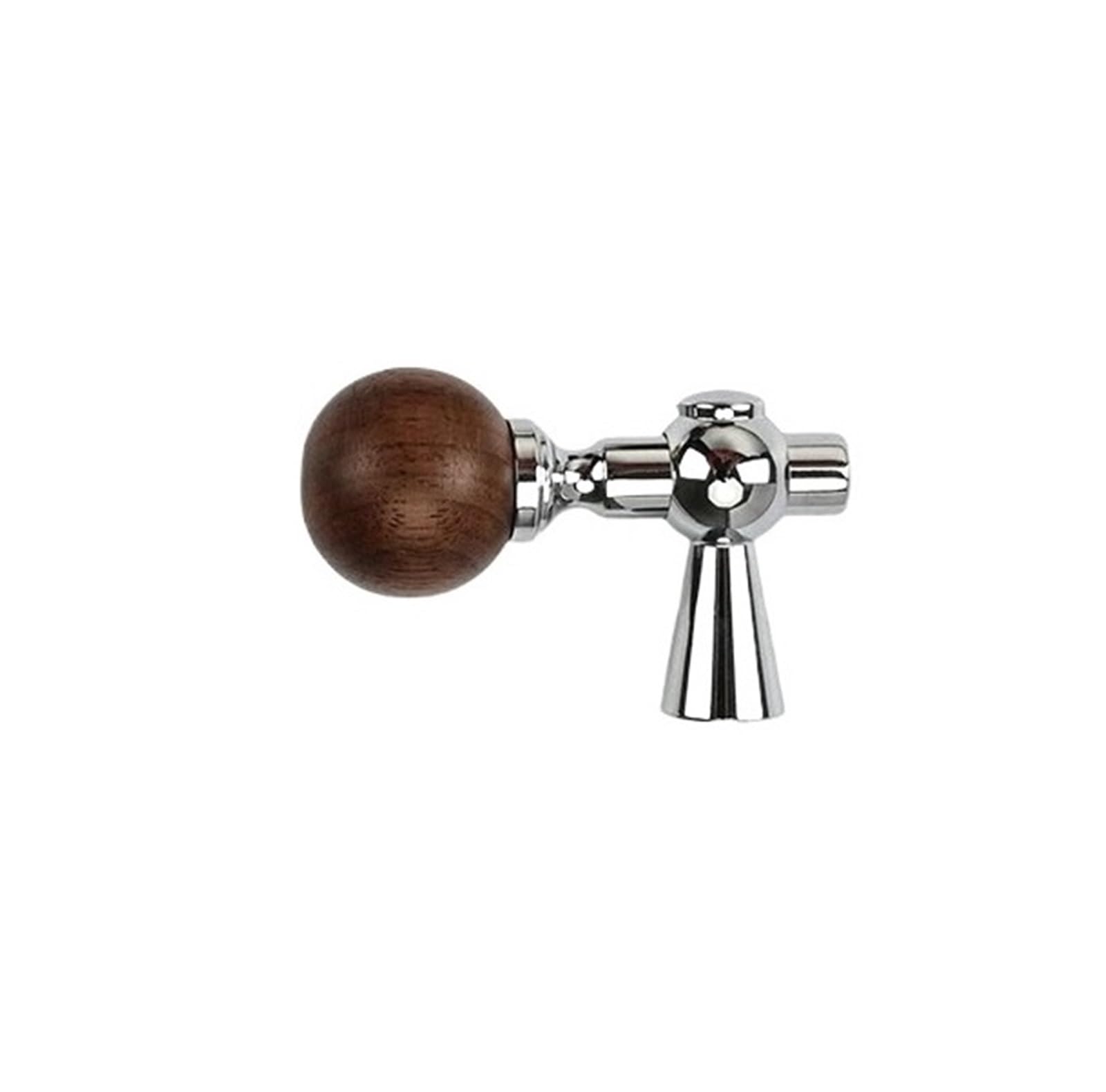 Round Cabinet Knob, For Drawer Furniture, Walnut Brass Single Hole Gold