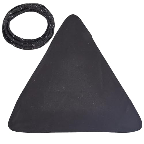 GORGECRAFT 2 Sets Tripod Stool Cloth Outdoor Triangular Stool Covers 31.5cm Portable Camping Chair Cover Black Foldable Lightweight Tripod Stool Pad for Walking Hunting Backpacking Travelling