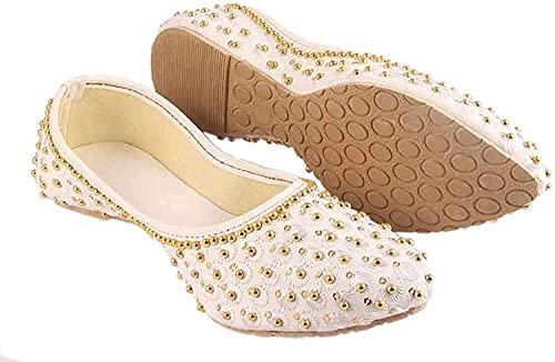 Nayara FashionGreen Jutti for Women, Punjabi Juti mojaris, Stylish mojri Footwear, New Juttis Ethnic Traditional Girls Rajasthani Ladies Shoes Jaipuri Wedding Bridal mojdiMODEL NO-RM-24
