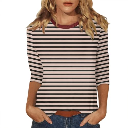 Uwdiohq Tops für Damen, lässig, Sommer, Oberteile, Ärmel, Kragen, lockere Seite, geteilt, Tunika, Bluse, T-Shirt, lässig, lange T-Shirts für Damen, Sommer, elegant, elegante Bluse, braun, X-Large Uwdiohq Tops für Damen, lässig, Sommer, Oberteile, Ärmel, Kragen, lockere Seite, geteilt, Tunika, Bluse, T-Shirt, lässig, lange T-Shirts für Damen, Sommer, elegant, elegante Bluse, braun, X-Large