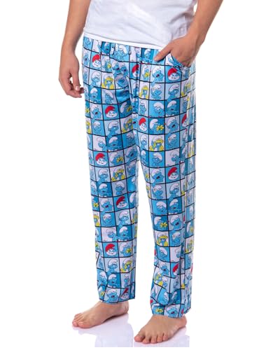 The Smurfs Men's Smurfette Papa Smurf Portrait Sleep Lounge Pajama Pants