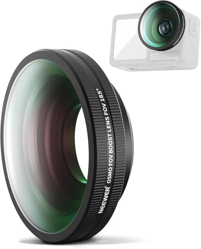 【Progettato per Osmo Action 5 Pro】 Perfettamente compatibile con DJI Osmo Action 4 / Action 5 Pro camera, la NEEWER lente grandangolare FL-B30 offre un impressionante campo visivo di 185°, catturando ogni dettaglio all'interno dell'inquadratura per elevare la tua creatività e migliorare la tua esperienza fotografica complessiva. Ideale come gli accessori fotografici essenziali per i creatori di contenuti e l'attrezzatura per action camera indispensabile per gli influencer