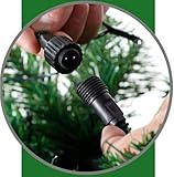 5ft/1.5m Pre-Lit Artificial Christmas Tree Alaskan Pine Green 350 Tips - 130 Warm White LEDs Metal Stand Xmas Home Decorations - Image 12