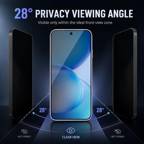 Image of FIRST MART Privacy Tempered Glass for Oppo Reno 16 | Anti-Spy Screen Protector, Edge-to-Edge 9H Scratch Protection, Case-Friendly, Bubble-Free | Pack of 1