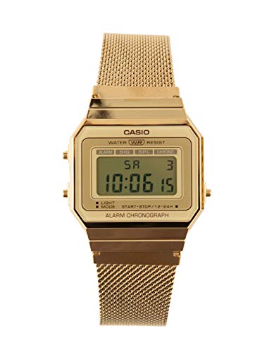 casio vintage digital watch gold