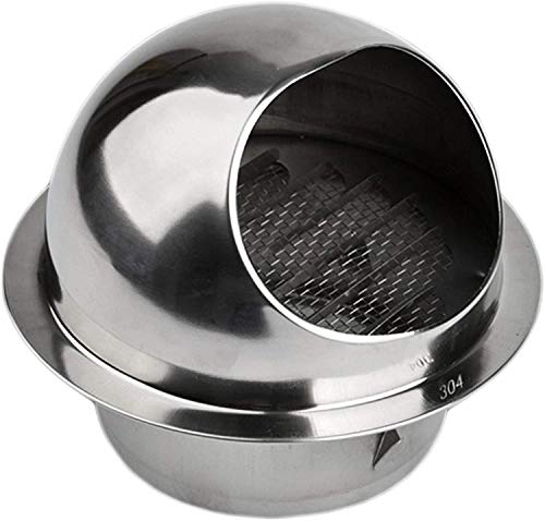 Grille d'Aération, HG Power 6' Ventilation Hotte Murale Ronde, Bouche de Sortie Ventilation Grille en Acier Inoxydable 304 (ø150mm)