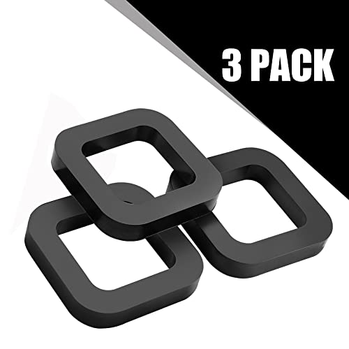 Topshine 2 Inch Hitch Receiver Silencer Pad 3 Pack Trailer Hitch Silencer For Adjustable Ball Mounts To Reduce Rattle & Eliminate Noise, Provide Cushion Between Receivers And Tow Hitches, Rubber #TOP4