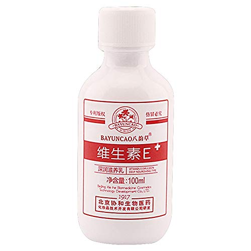 Generic 1 PC Bayuncao Vitamin E Emulsion Deep Moisturising, Health Skin Key For Sensitive Skin, Moisture & Relieve Your skin from harsh weather, 100ml., 3.30 Fl Oz (Pack of 1), 3.3 Fl Oz