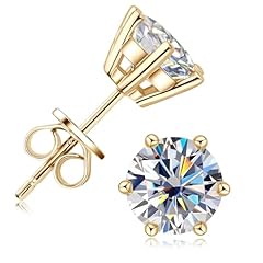 Gold Silver-2.0Ct(1.0ct*2)-6.5mm