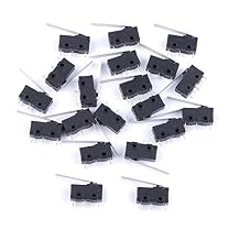 20Pcs AC 5A/125V 3A/250V Long Straight Hinge Lever Arm Micro Limit Switch SPDT 3 Pins for Arduino Pack of 20 CYT1110
